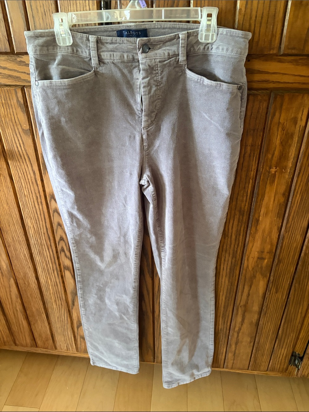 Talbots Women’s gray Corduroy Straight-Leg Pants size 12